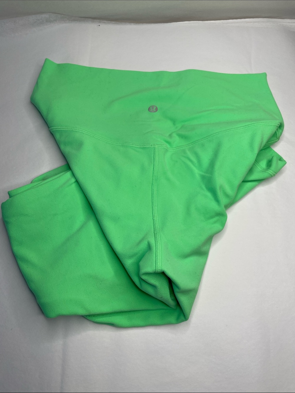 lululemon athletica Neon Green High-Rise Cropped Leggings